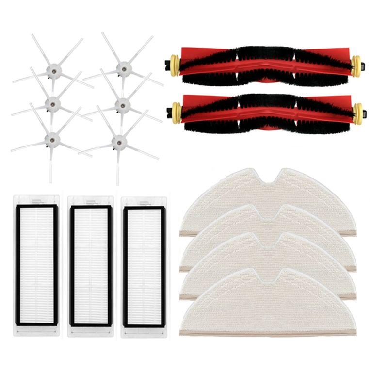 

ABUL-Main Side Brush Hepa Filter Mop Kit For Xiaomi Mi Vacuum 1S Robot For Roborock S50 S51 S55 S6 T4 T6 T60 T61 T65 Parts