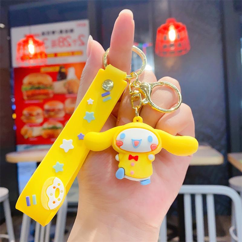 Новый Милый Нефритовый Кулон в виде Куклы Собачки Корицы, Милая Кукла, Креативный Подвес для Сумки, Брелок для Ключей в виде Куклы, Силиконовый