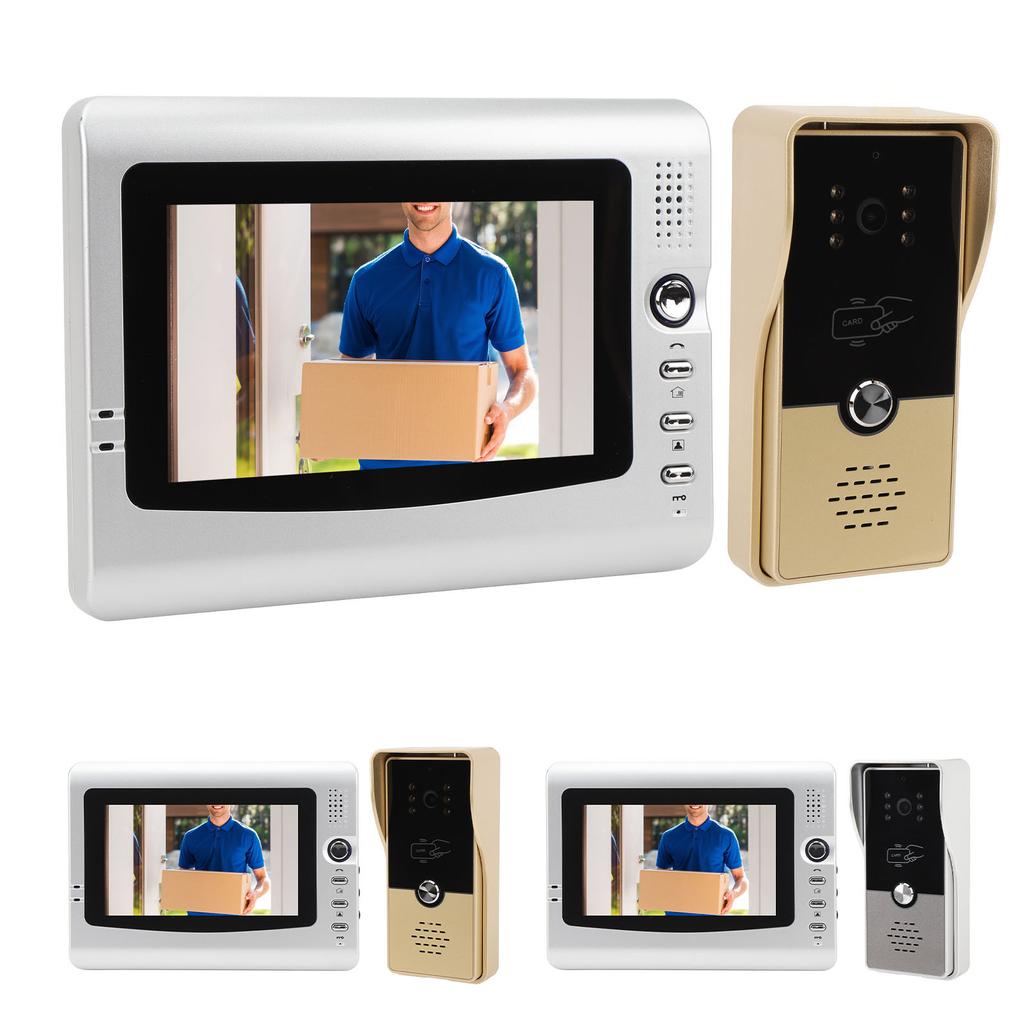 Sistem Interfon Video cu Fir 7 Inch Sonerie Video Sistem Telefon de Ușă Kituri Cameră HD pentru Vilă Casă