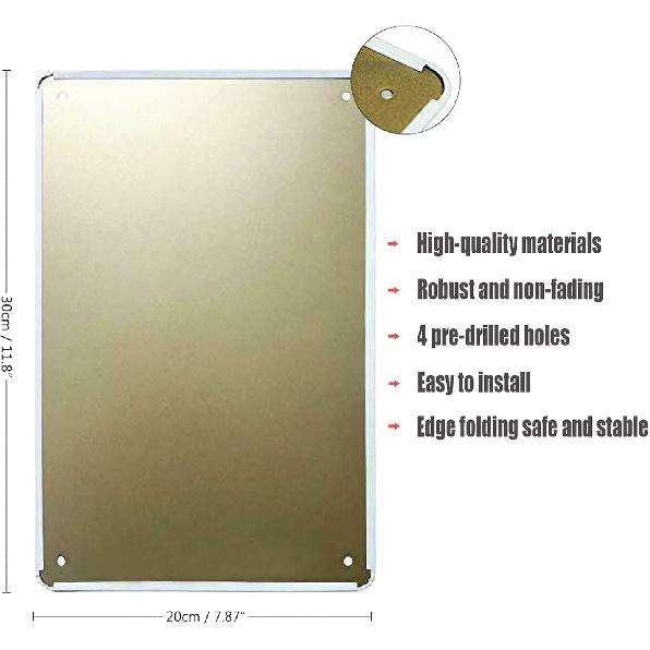 LEIZENTIN Vintage Tin Sign Guitar Where Words Fail Music Speaks Home Bar Poster Wall Decor Retro Metal Sign 8x12inch