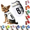 Haustier Fußballtrikot Weste Leicht Atmungsaktiv Weicher Stoff Bequeme Passform Ärmelloses Design Geeignet für Kleine Mittlere Hunde Sportbekleidung