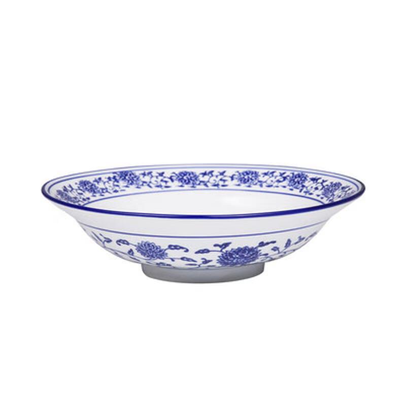 Chinese Style Blue & White Ceramic Noodle Bowl