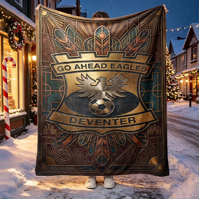 Coperta con Motivo Go Ahead Eagles per Decorazione Casa, Letto, Divano, Viaggio in Auto, Campeggio, Adatta a Tutte le Stagioni, Regalo di Compleanno Natale