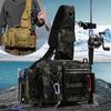 Mochila de pesca multifuncional impermeable para pesca, escalada, senderismo y acampada: práctica bolsa de almacenamiento para aparejos con múltiples compartimentos