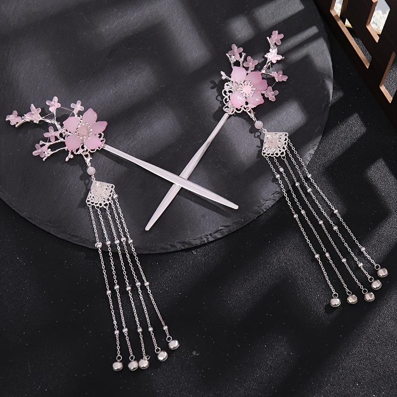 Kryształowy Kwiat Spinka do Włosów Opaska Kolczyki Zestaw Dla Kobiet Panna Młoda Hanfu Chiński Styl Ślubne Akcesoria do Włosów Biżuteria Szpilka Opaska