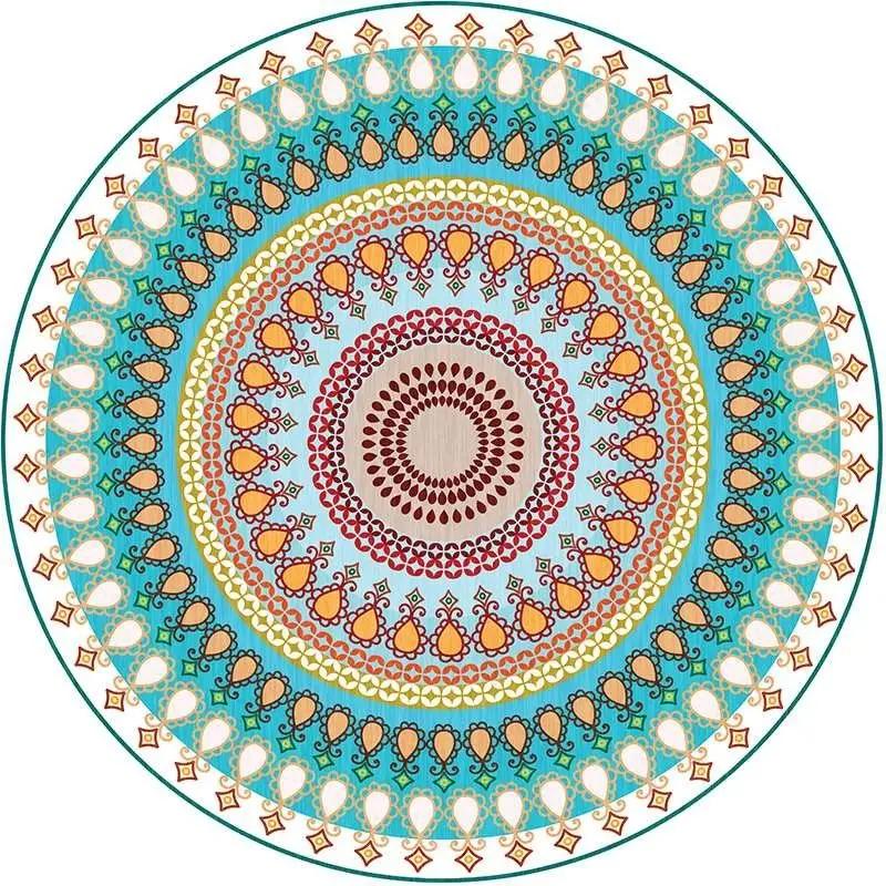 American Ethnic Bohemian Round Carpet Living Room Bedroom Decorate Coffee Table Rug Hanging Basket Computer Swivel Chair Mat