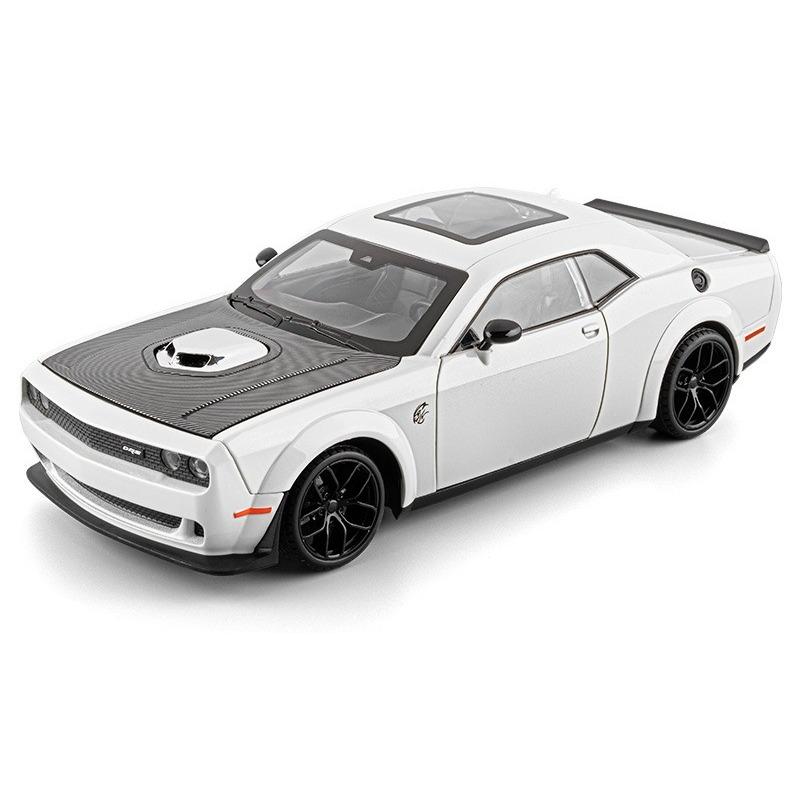 

1/18 Dodge Hellcat Большой Масштаб Металлический Литой Модель Автомобиля Hellcat с Имитацией Звука Запуска, Коллекционное Украшение, Подарок на День Рождения для Мальчиков белый