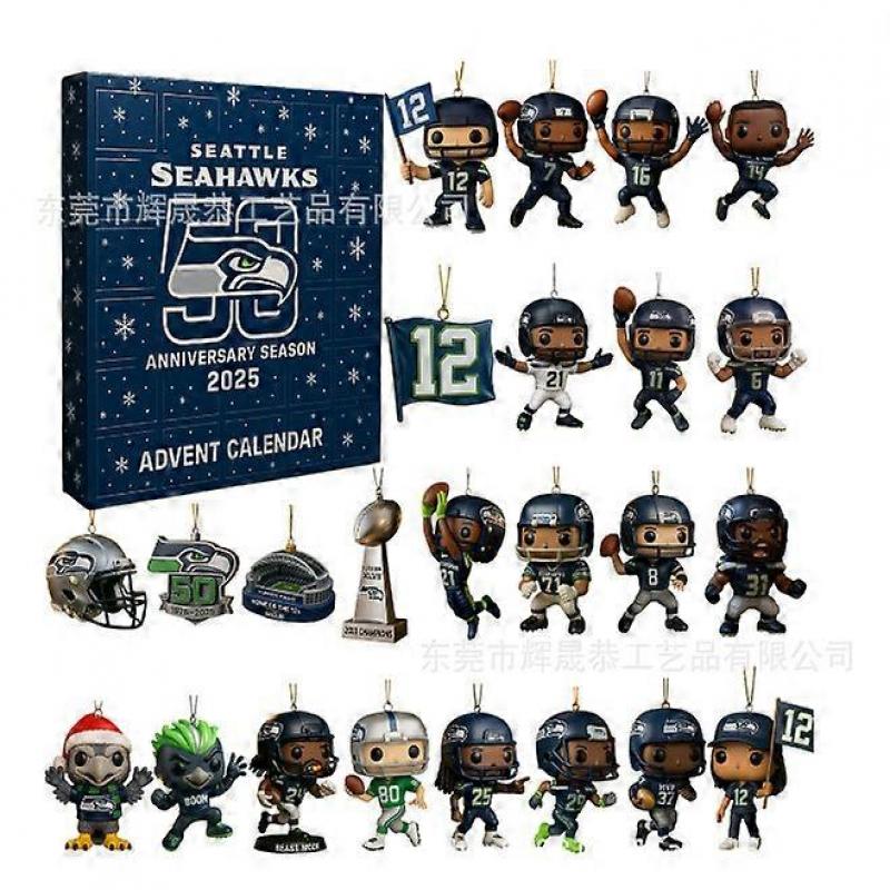 Seattle Seahawks 50th Anniversary Advent Calendar Officially Licensed NFL Football Team Collectible