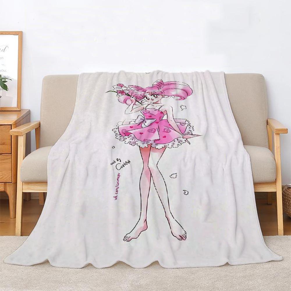 Beauty Warrior Anime Blanket King Size Beach Towel Warm Winter Blankets for Sofa Knitted Plaid Luxury Bedding Home Interior Knee