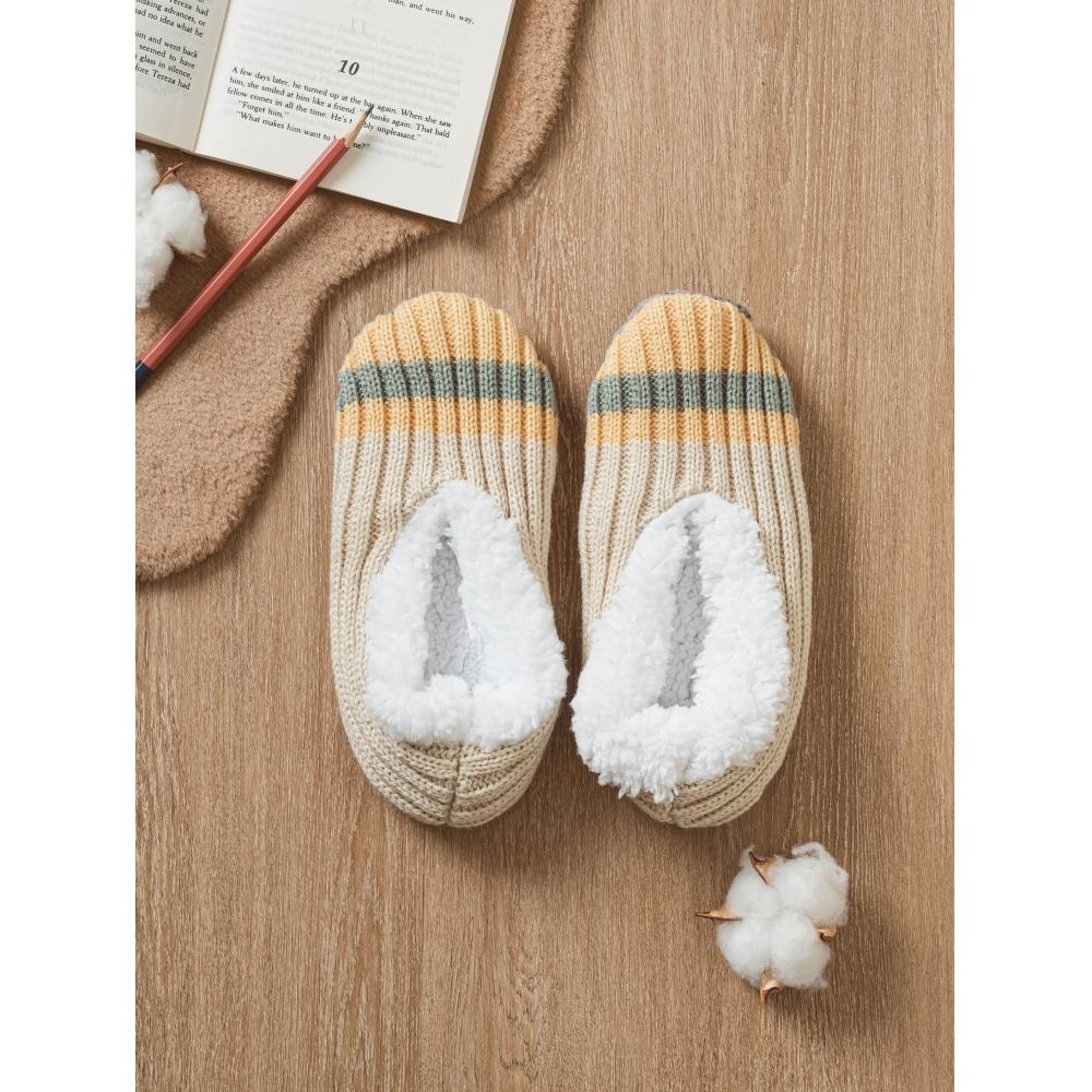 Daiso Color Matching Knit Slipper Living Room Shoes 230 250 Mm Yellow