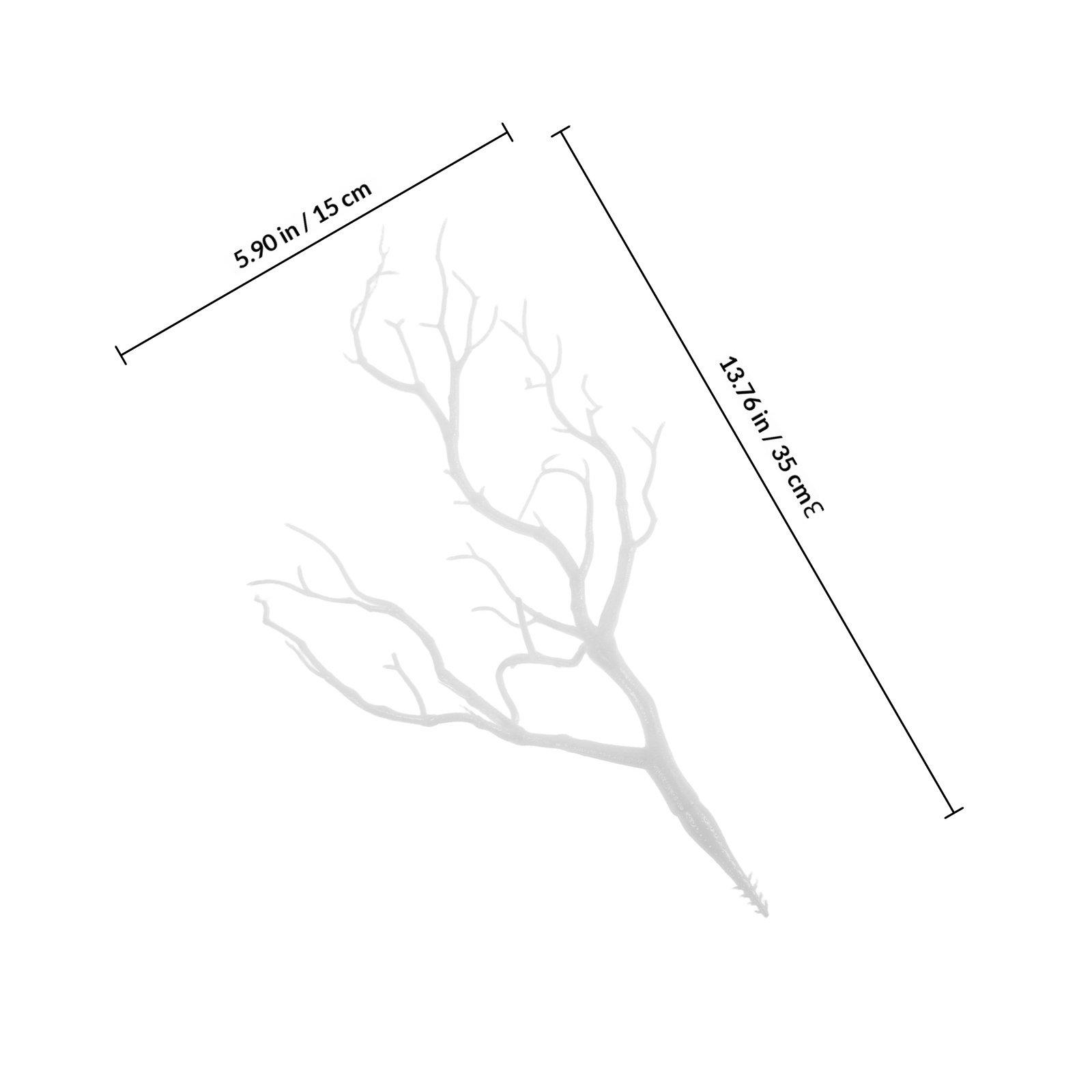 

4Pcs Artificial Antler Branches Plastic Dried Tree Twigs Realistic Vase Filling Decorative Plant Stems DIY Craft Headband белый