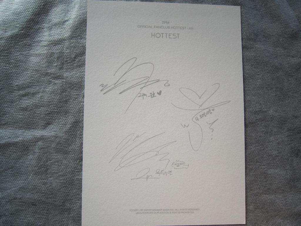 [USED] Junho Chansung Big Photo & 2PM Pin Badge Korean Fan Club