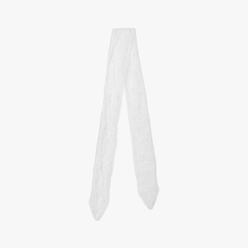 PINK PINEAPPLE FIELD LACE SCARF_WHITE