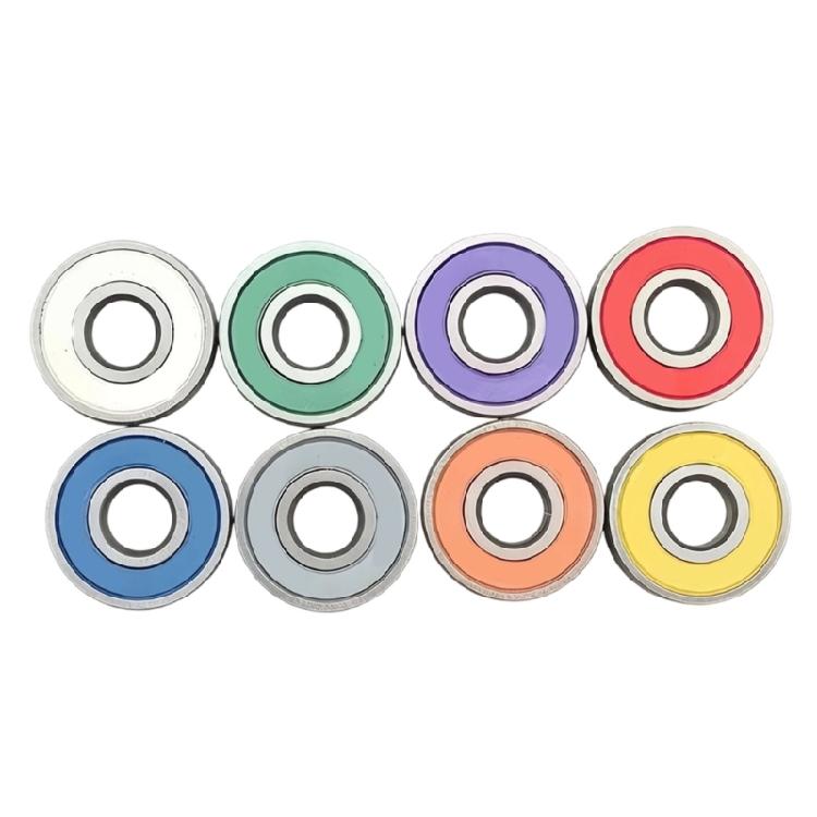 Board Care Bearing Set for Skateboards, 8 Piece 8mm Carbon Steel Wheel Bearings for Practice Day Use and Wheel Change