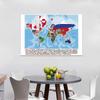 Educational World Map Poster for Kids with All Country Flags, Large Wall Map for School Classroom, Home Study & Bedroom Decor
