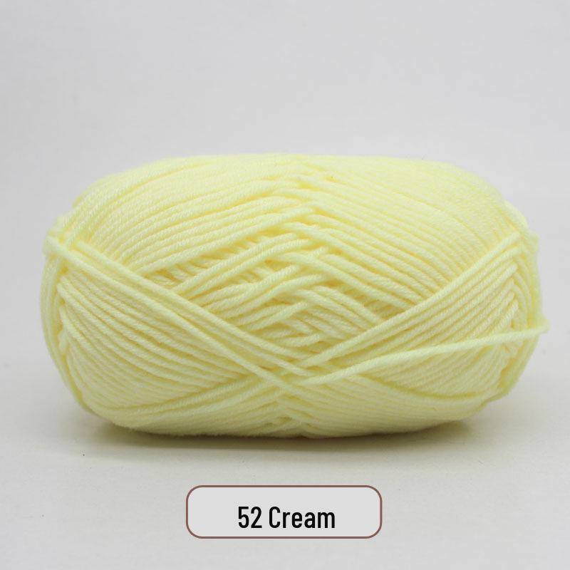 5-Strand Milk Cotton Yarn Scarf & Hand-Knitted Hat Yarn - Baby Soft, Medium Thickness, Free Shipping
