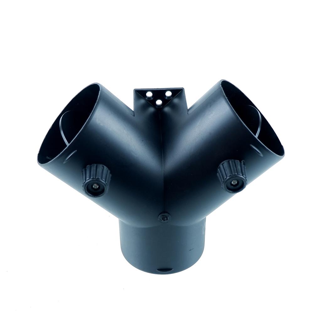 2 Vavles Flap Adjustable Air Diesel Parking Heater Vent Ducting Y Branch Splitter Exhaust Pipe Joiner Connector For Webasto