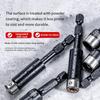 Magnetic extended hex adapter for screwdriver bits compatible with multiple hex sizes offering fast convenient bit changes