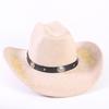Beliebter europäischer und amerikanischer klassischer Wildleder Western Cowboyhut für Herren und Damen, großer Schirm, bestickt, Outdoor-Sonnenhut