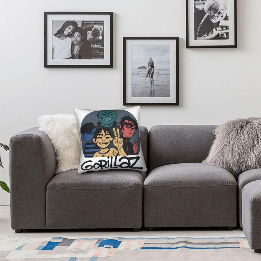 Gorillazs Pillow Cover  Custom Cushion Cover Vintage Pillow Case For Office Car Home Decor