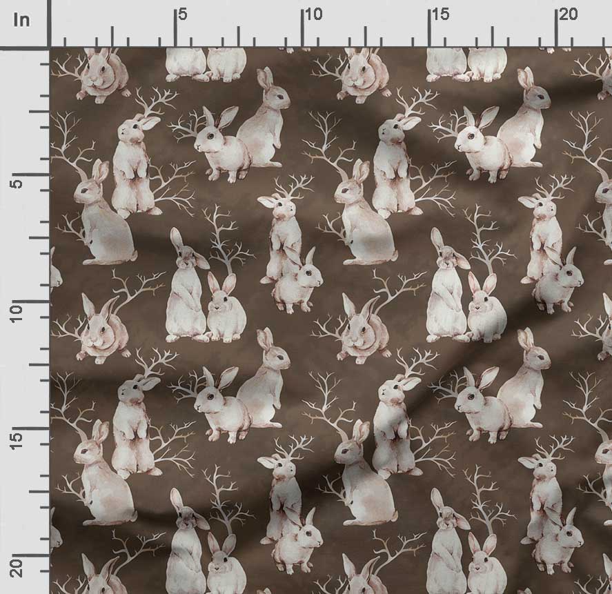 Soimoi Animals Print,  Cotton Cambric, Quilting Fabric Sold by The Yard 42 Inch Wide, Medium Weight Cotton Fabric, Sewing  Supplies,