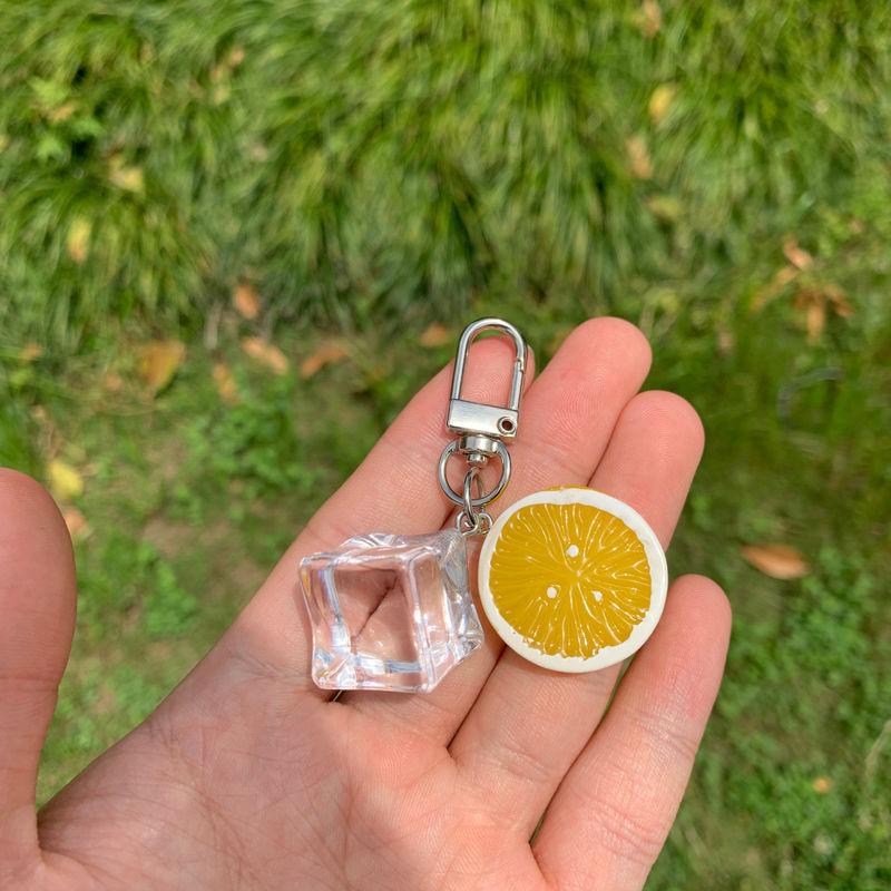 New Fashion Fruit Transparent Pearl Colored Lemon Earrings Y2k Women's Creative Jewelry