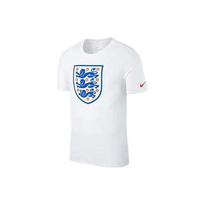 England Team Logo Round Neck Short Sleeve T-Shirt Men Tops White 908372-100