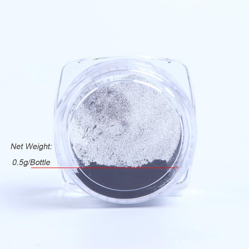 0.5g Nail Mirror Glitter Powder Gel Polish Rub Dust Shiny Gold Silver Fine Chrome Flakes Pigment DIY Accessories Decor