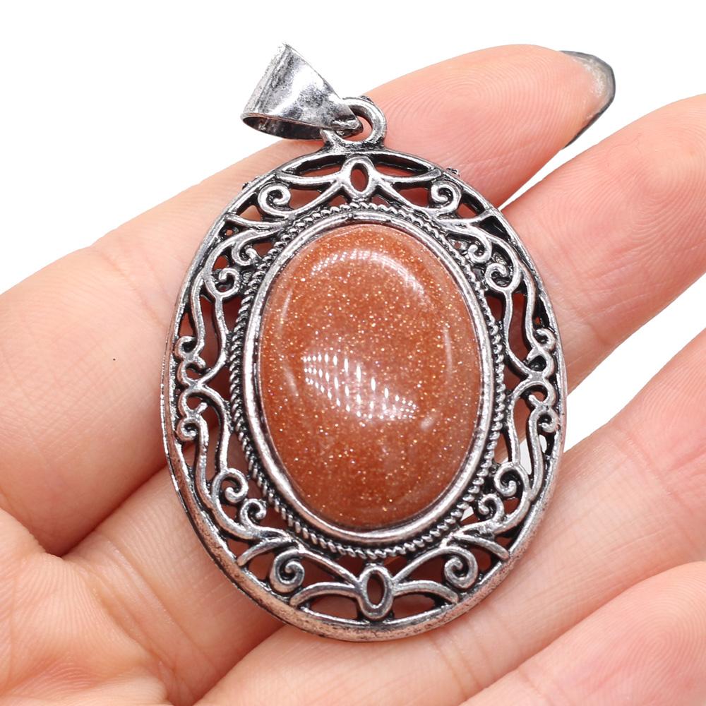 

Кулон из натурального камня в форме яйца, полудрагоценный кружевной кулон для изготовления ювелирных изделий, ожерелье, браслет, аксессуар 33x45mm