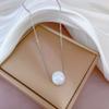 New Necklace Pearl Pendant Necklace Simple Collarbone Chain Source Factory Silver Jewelry