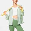 Li Ning UV Protection Waterproof Breathable Color Solid Zip Hooded Jacket UPF50+ Women Jacket Ice-Green AFDU460-3