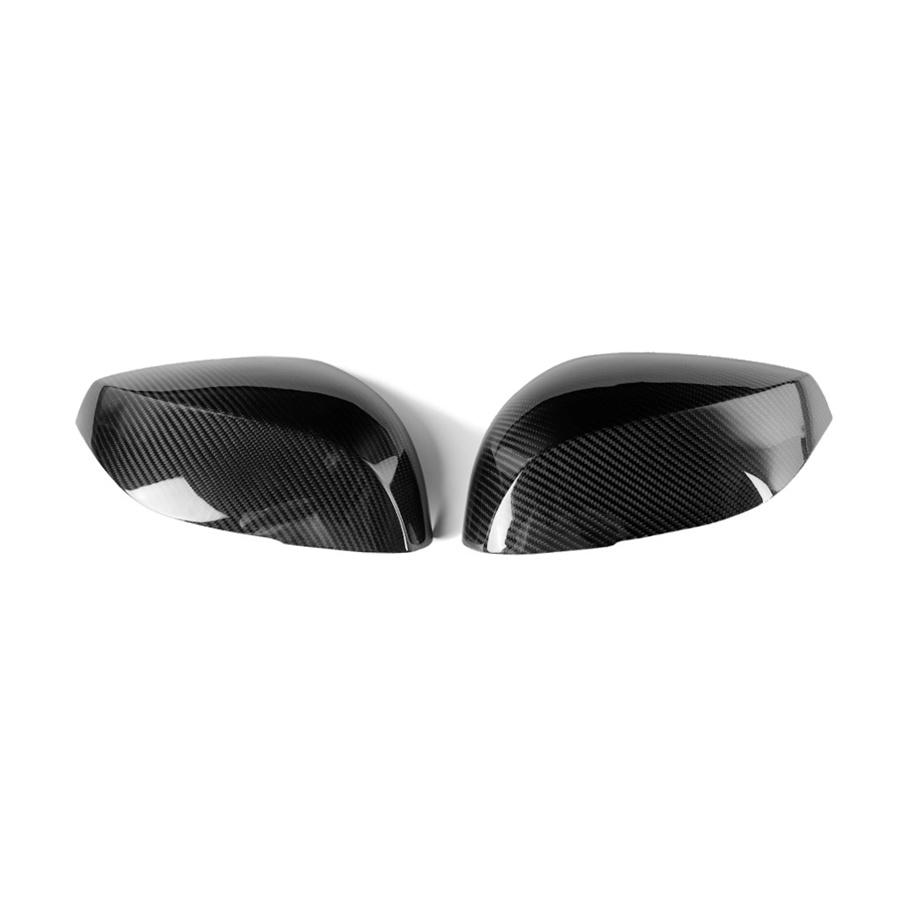 Real Carbon Fiber Side Mirror Add On Cover Caps For INFINITI Q50 Q70 2014+