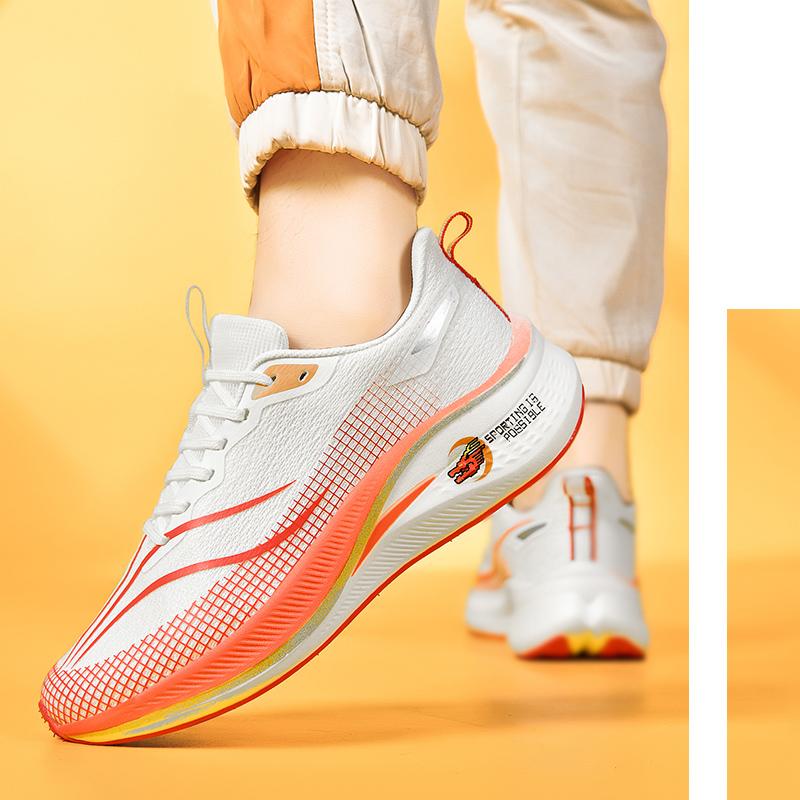 Мужская и женская обувь для бега Спортивная обувь Кроссовки 45 красный/белый — фото 14