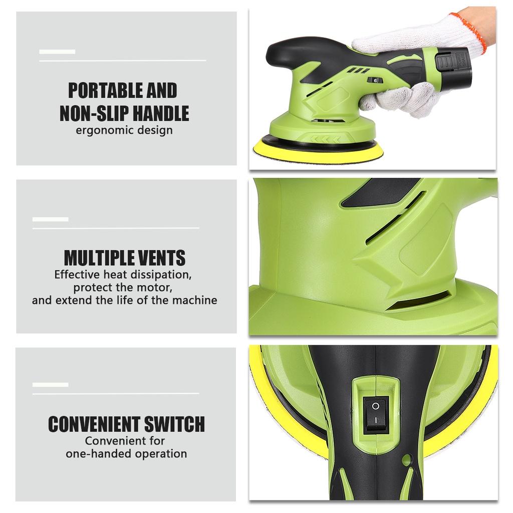 DC12V 5000RPM polerka samochodowa elektryczna bezprzewodowa polerka 6 biegów regulowana prędkość Auto narzędzia do woskowania