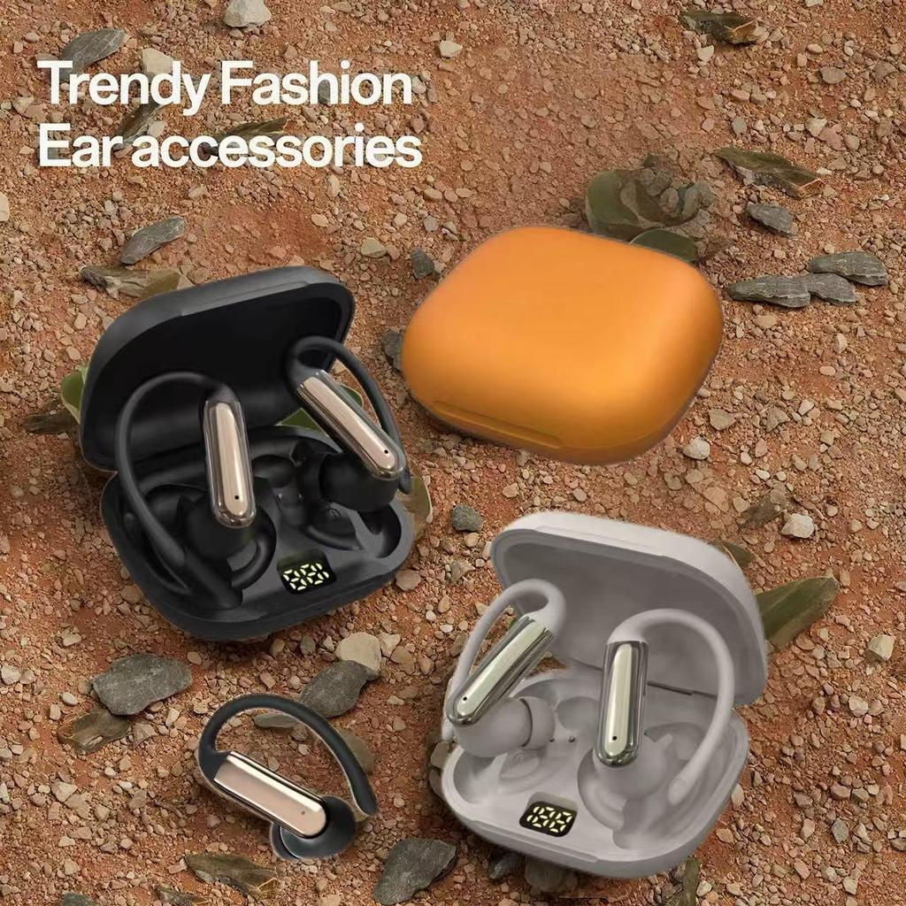 Bluetooth Clip-on Earbuds with Digital Display and Long Battery Life