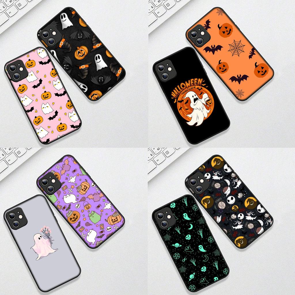 Little Ghost with Halloween Pumpkin Cover for Motorola Moto Edge 50 30 Fusion 40 NEO Ultra Pro E14 G20 E15 G35 G84 G13 G53 Case