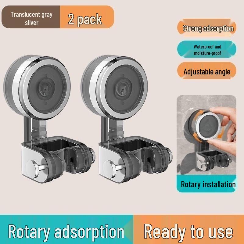 Punch-Free Adjustable Suction Cup Shower Head Holder