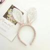 Cartoon Bunny Ears Headband Glitter Rabbit Ear Hairband Fashion Easter Bunny Headband  Girl
