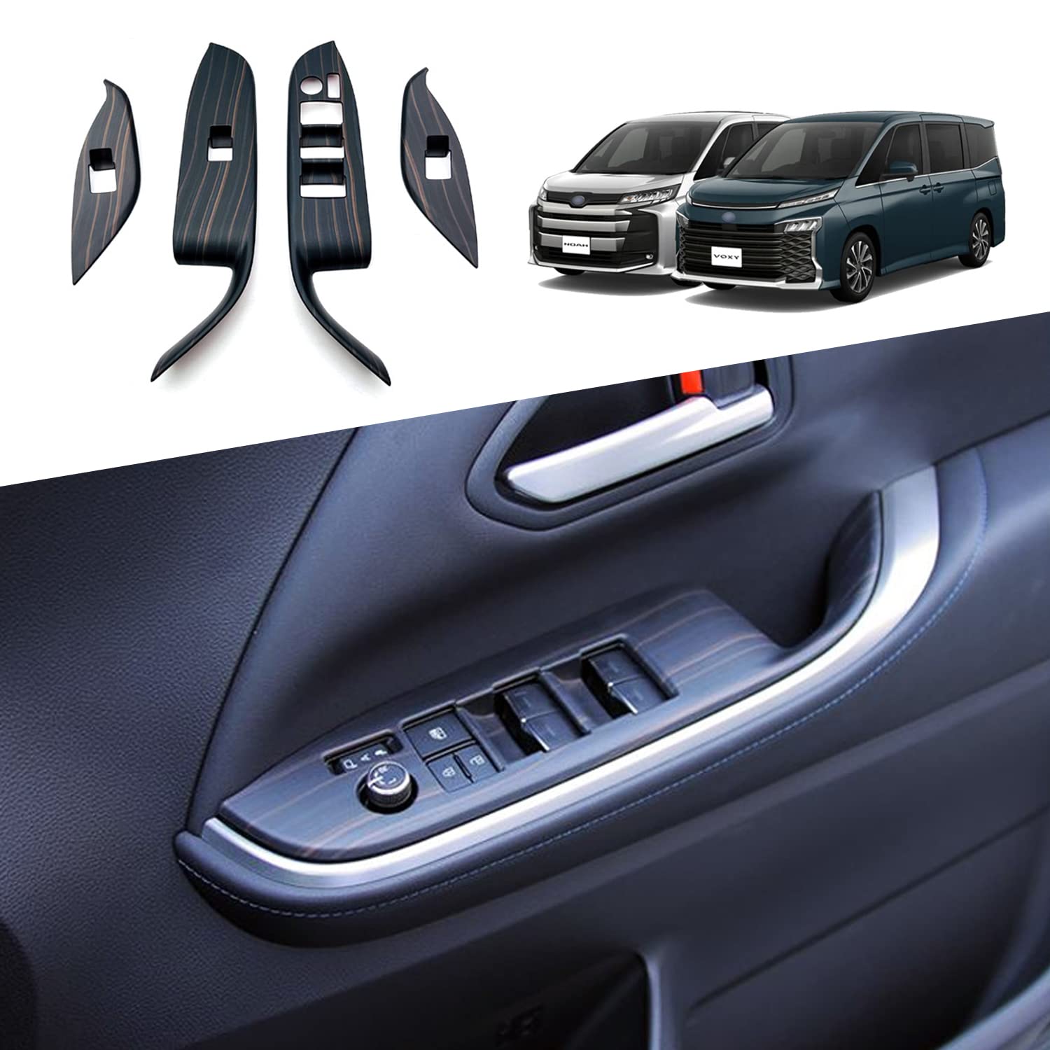 

YOFAMO Window Switch Base Panels for Toyota New Voxy/Noah 90 Series (R90W Model, January 2022 - Present), Right-Hand Drive Door Switch Covers, Panel C