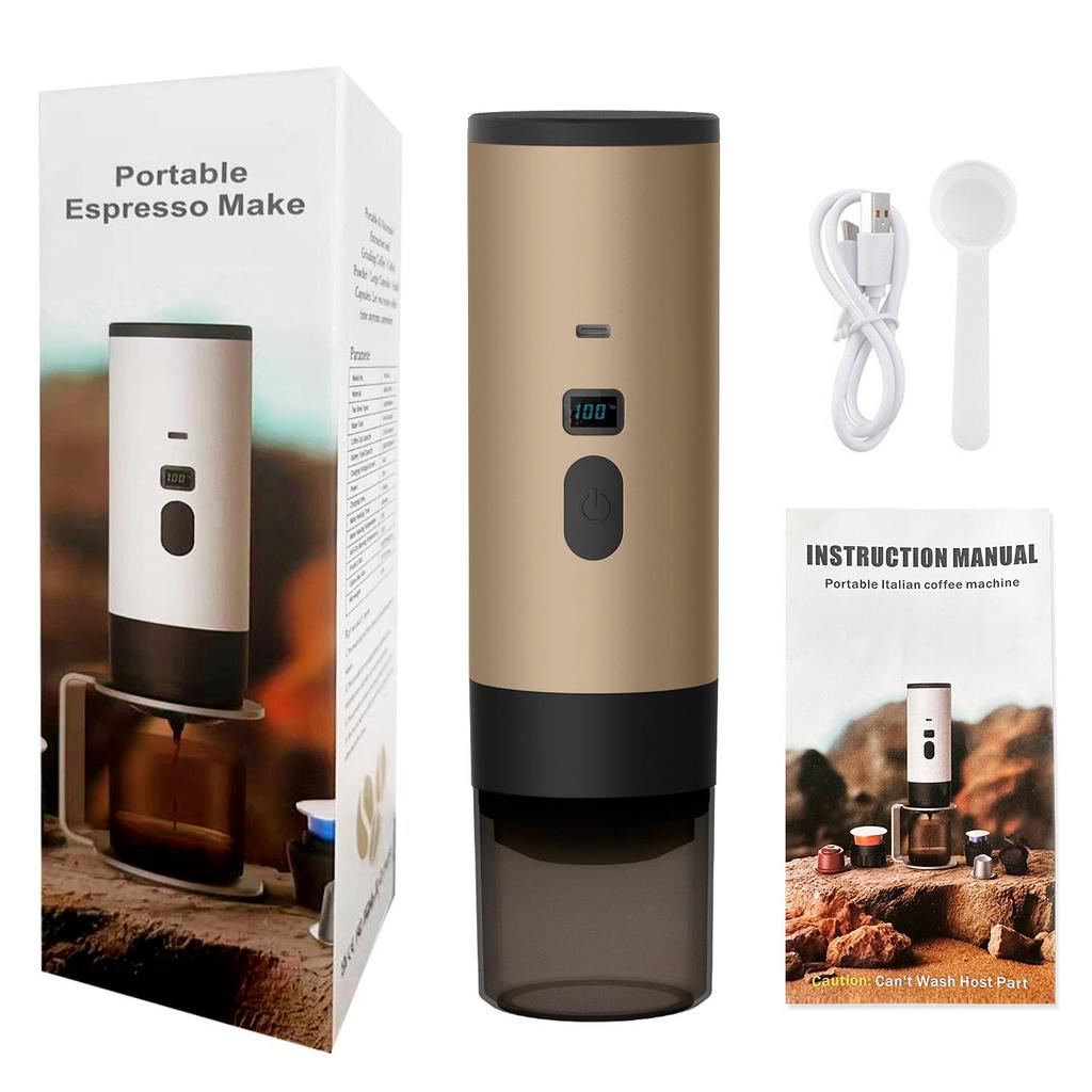 Compact Multi-Purpose Electric Coffee Maker: For Home, Travel, Outdoor, Powder & Capsule Use