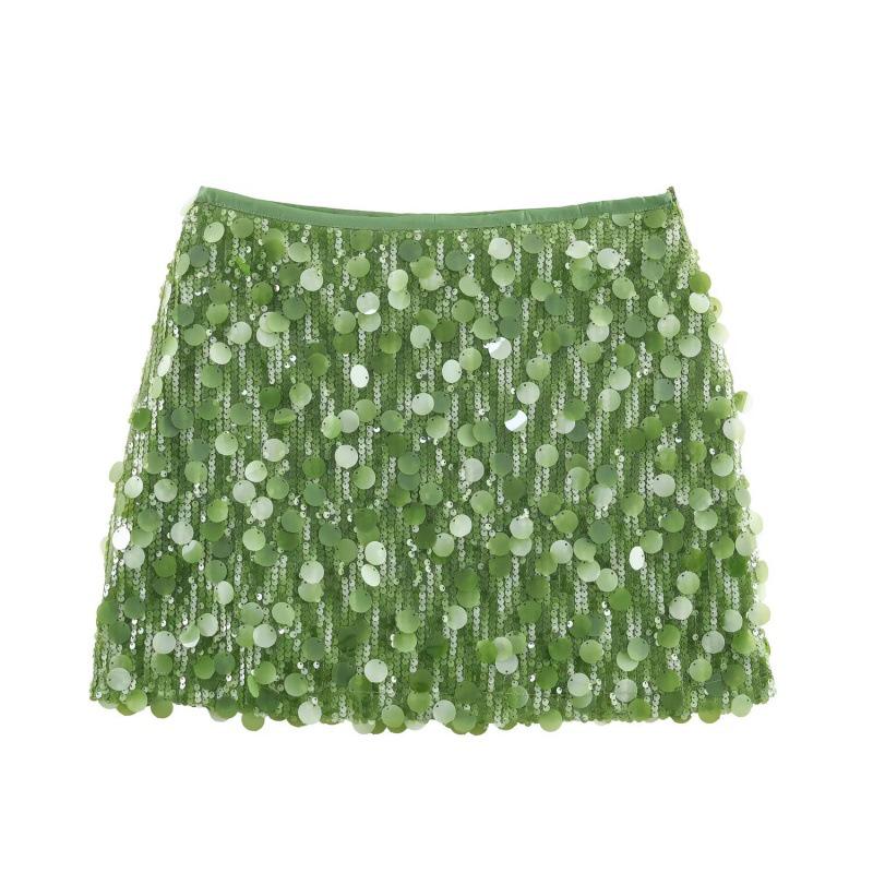 2025 Autumn Women s European & American Style Sequin Casual Short Skirt XS