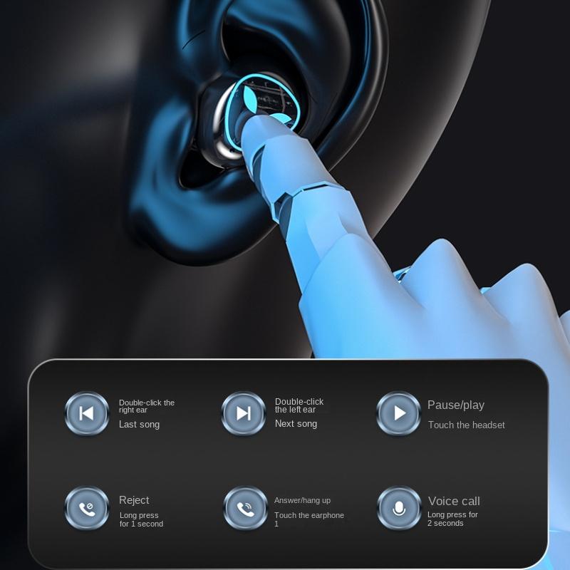TWS Bluetooth Headset Vezeték nélküli Kétoldali Fülbe helyezhető Fülhallgató típusú Sport Headset