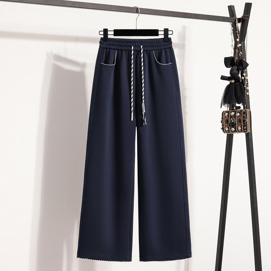 Dimanaf 2025 Plus Size Pants Spring Belt Women Solid Harem Elastic Waist Casual Loose Pants New