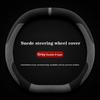 Suede Leather Car Steering Wheel Cover for Ford Tourneo Custom 2024 2025 Non-slip Car-styling Auto Accessories