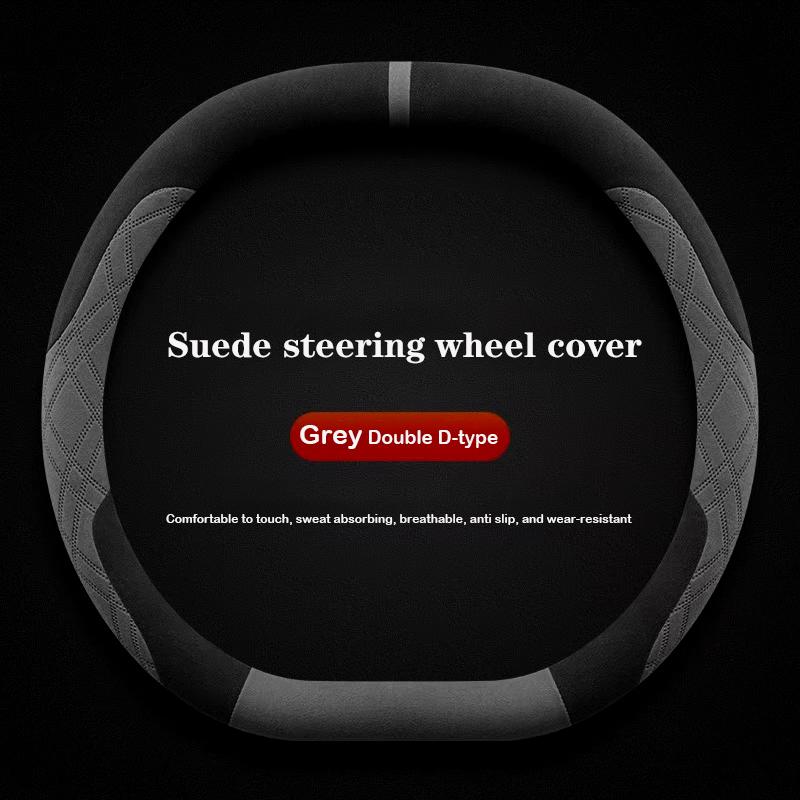 

Suede Leather Car Steering Wheel Cover for Ford Tourneo Custom 2024 2025 Non-slip Car-styling Auto Accessories