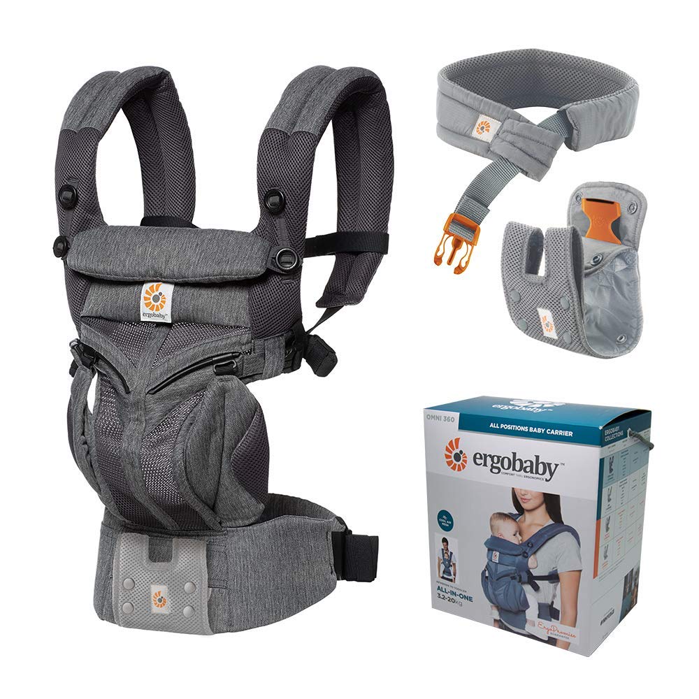 

ERGO Baby Omni 360 Mesh Baby Carrier for Back Carrying and Carrying Japanese Product Grows with Your Cool Ages Months Forward-Facing [Authentic