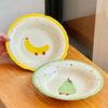 High value fruit croissant dish plate Underglaze color tableware Ceramic plate Dessert plate Vegetable plate Deep plate