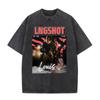 Vintage Washed Korean Kpop Hip Hop Group Lngshot LOUIS T Shirt Men Women Clothing Fashion Hip Hop Short Sleeve Cotton Tshirts