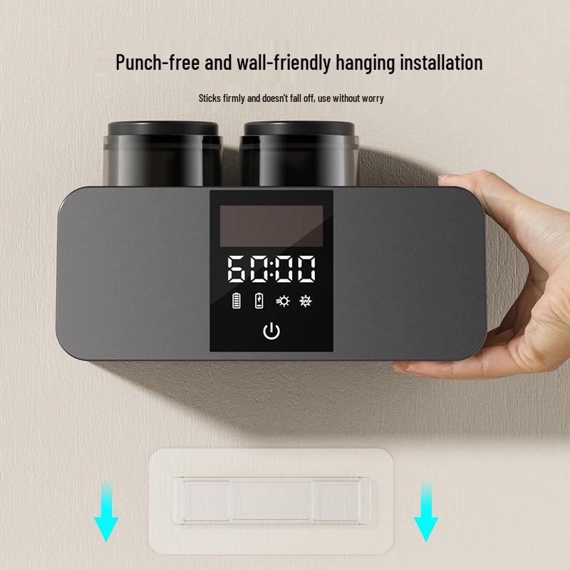Smart Wall-Mounted Toothbrush Holder & UV Sterilizer with LCD Drying Feature