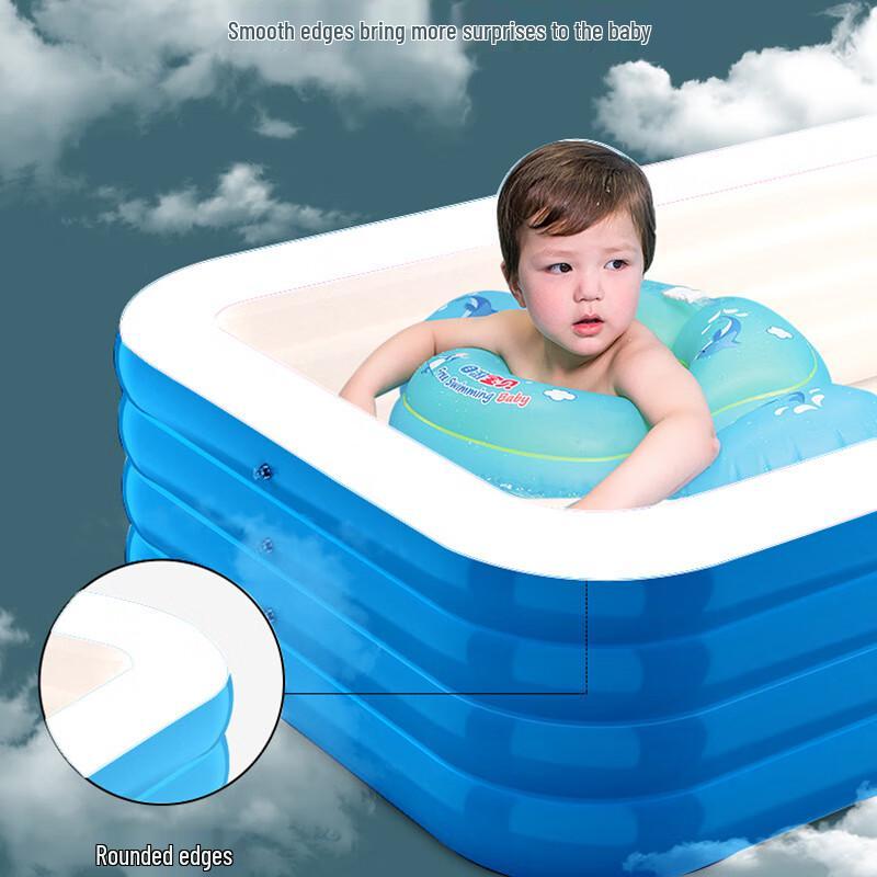 WEZHO 2.6m 4-Layer Inflatable Family Swimming Pool